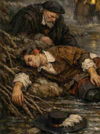 La extraña muerte de un joven jauntxo local a orillas del “Río Mayor"